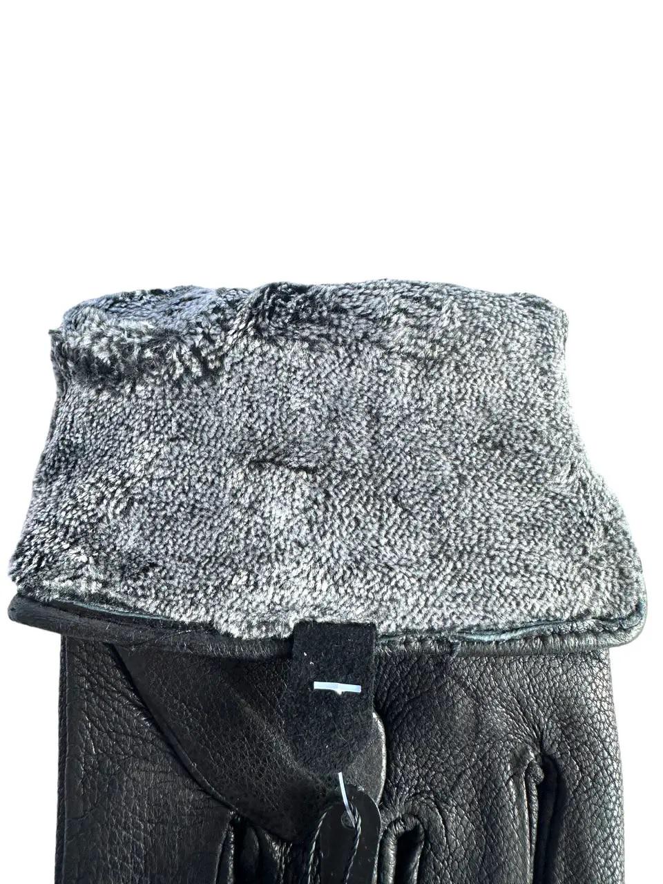 Перчатки мужские кожаные S-113 р. 10 Черный (DR017449) - фото 4