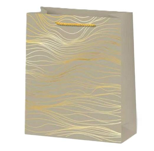 Пакет подарунковий паперовий Stenson R96970-M з ручками Wave 26х32х12 см (607884)