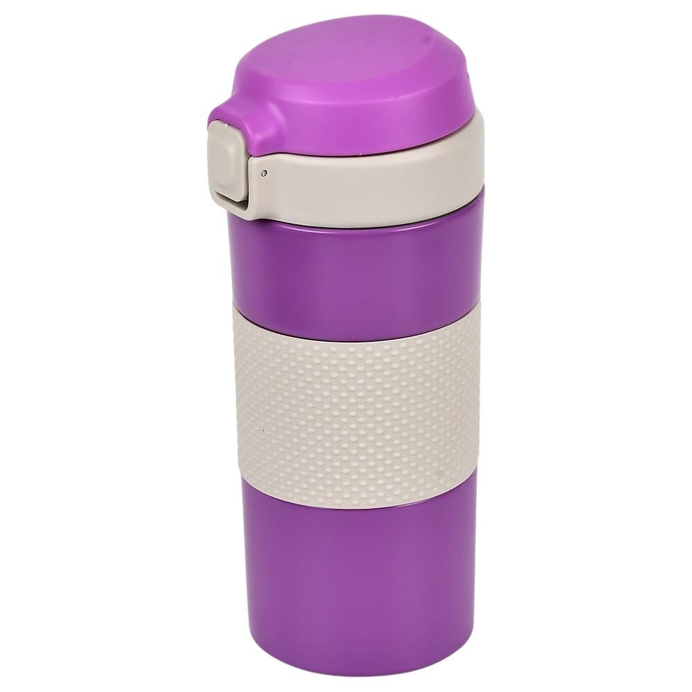 Термокружка для горячих напитков Stenson MT-5357 с клапаном 380 мл Фиолетовий (26938541)