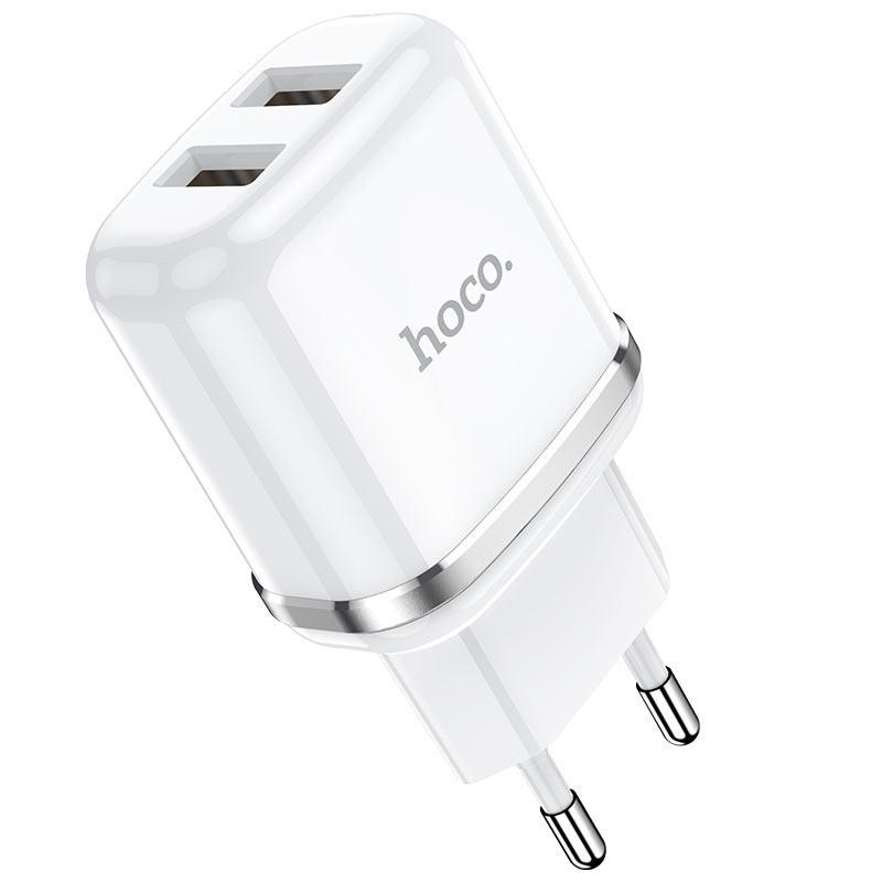 Сетевое зарядное устройство Hoco N4 2USB 2,4A Белый (00000048808_1) Сетевое зарядное устройство Hoco N4 2USB 2,4A Белый (00000048808_1)