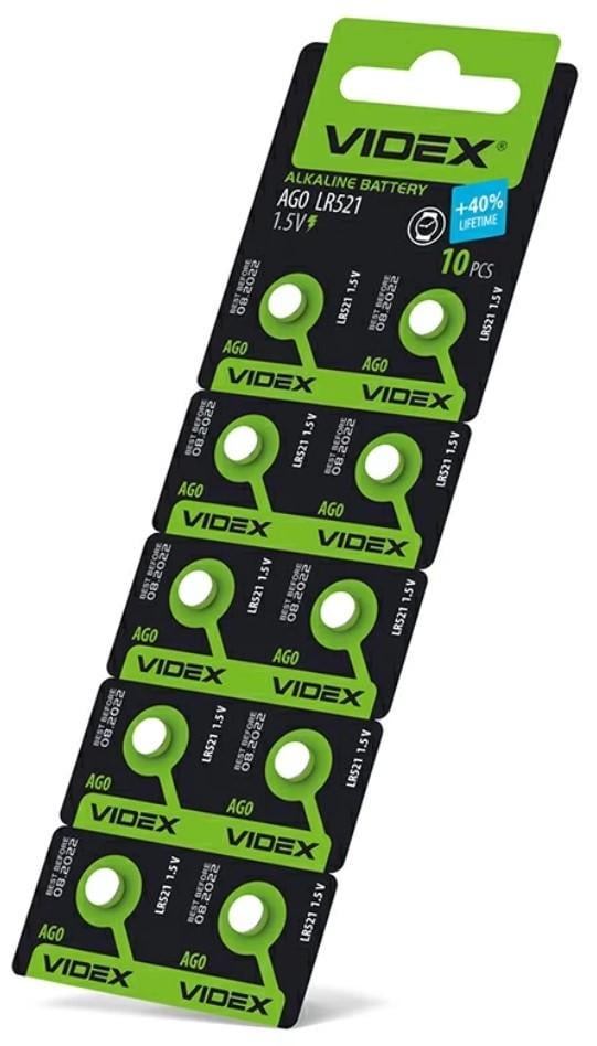 Батарейки щелочные Videx AG0/379/521 10 шт. Батарейки щелочные Videx AG0/379/521 10 шт.