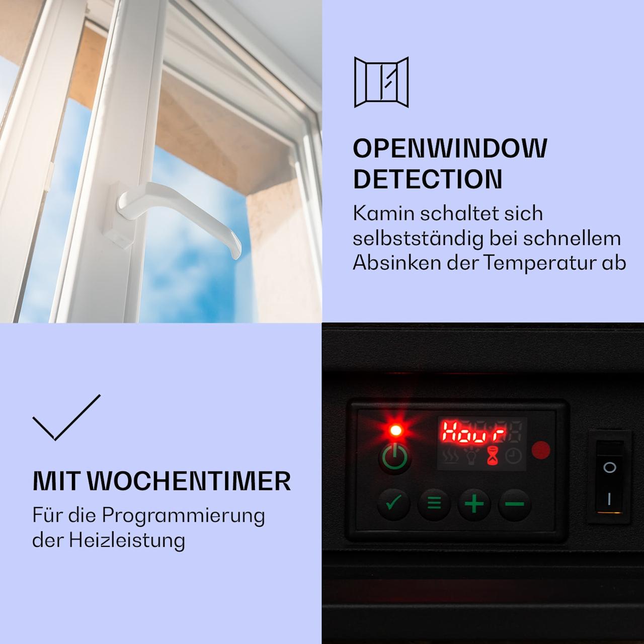 Електрокамін klarstein Lienz Сірий (2385185449) - фото 3 Електрокамін klarstein Lienz Сірий (2385185449) - фото 3