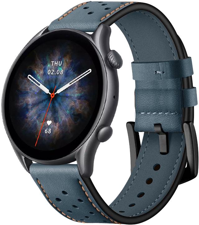 Ремінець шкіряний Classico для Amazfit GTR 3 Pro Green (23749-08)