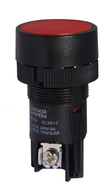 Кнопка управления АСКО-Укрем XB2-EA145 1NO+1NC 22 мм Красный (A0140010037)