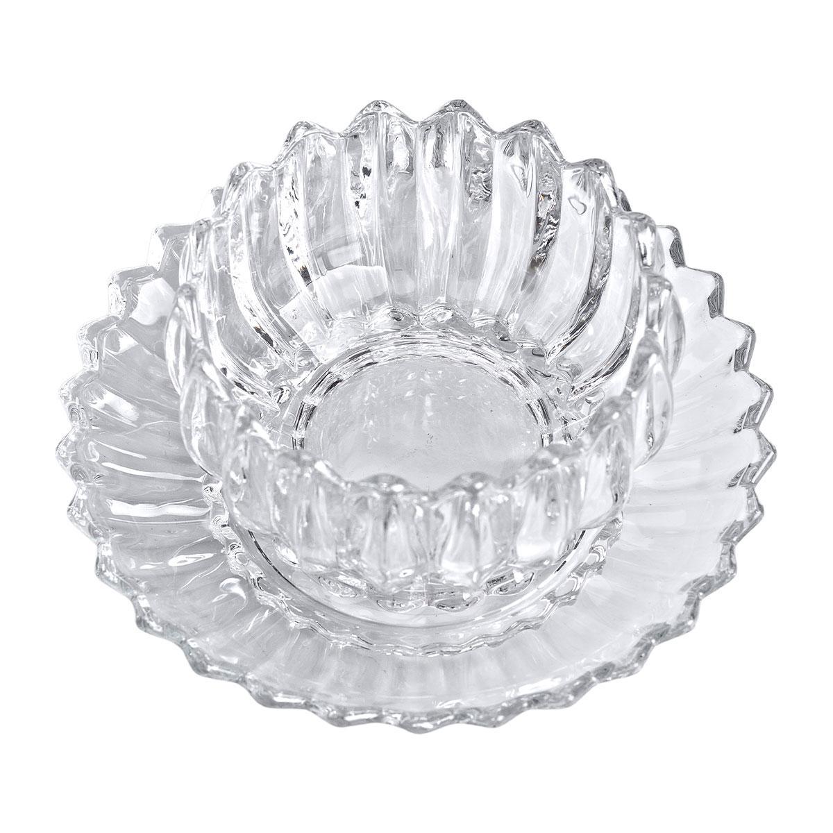 Набір піал із блюдцем для десертів HP-YH-6 зі скла 300 мл 6 шт. (A-033609) - фото 6