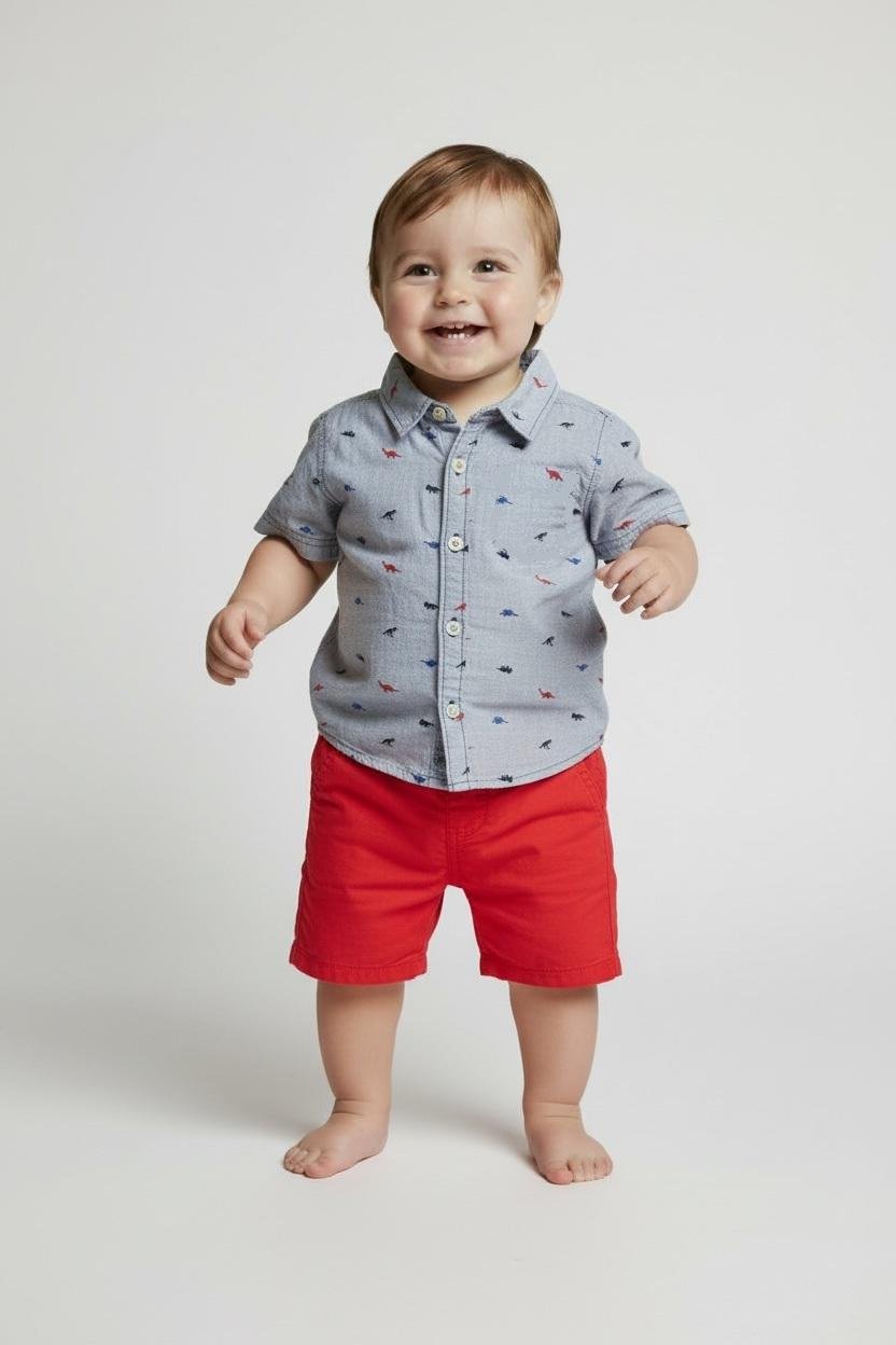 Комплект Carter's шорты и рубашка 9 месяцев 67-72 см Синий/Красный (012)
