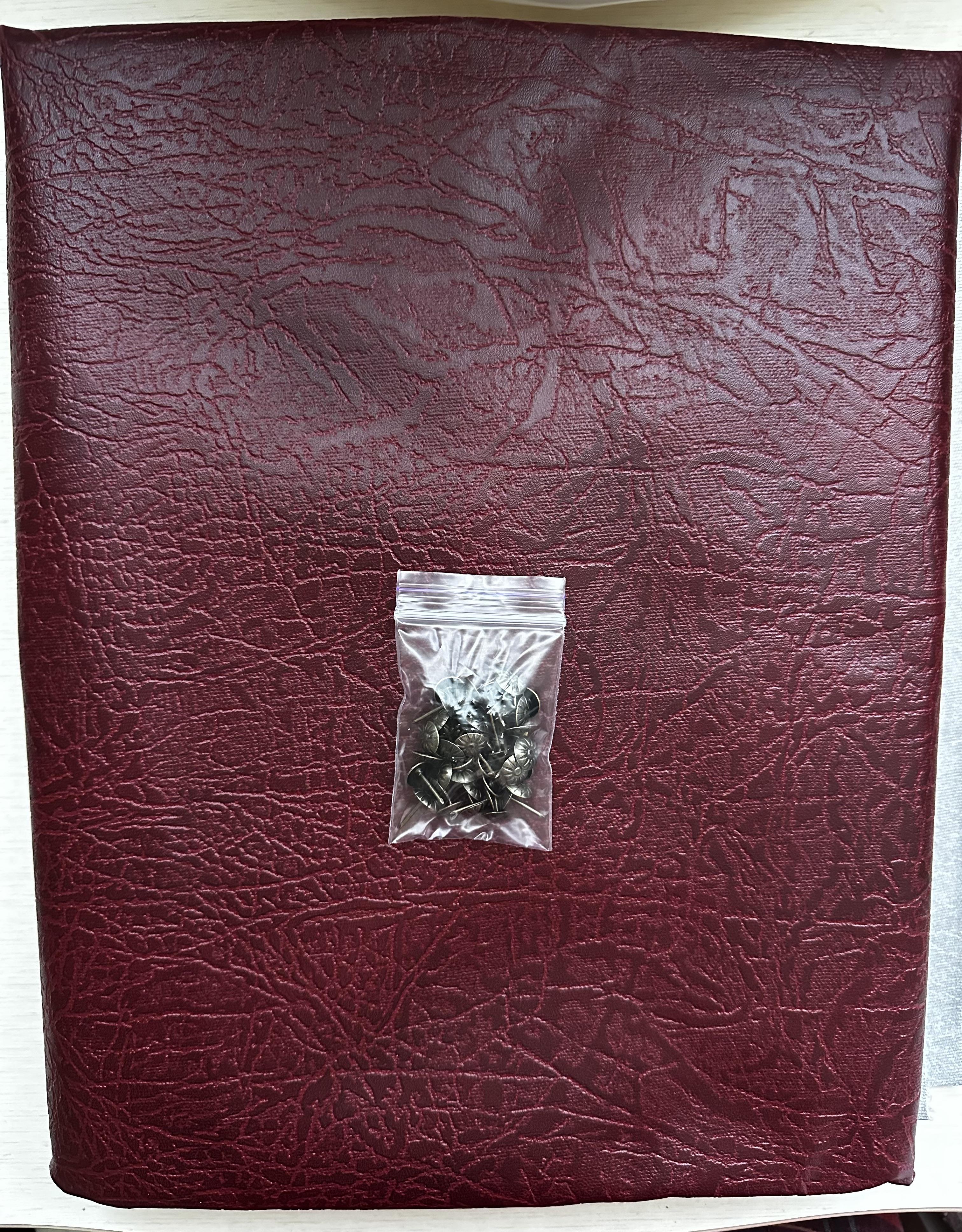 Комплект дверной обивки с тиснением Элеганс 200х100 см Вишневый