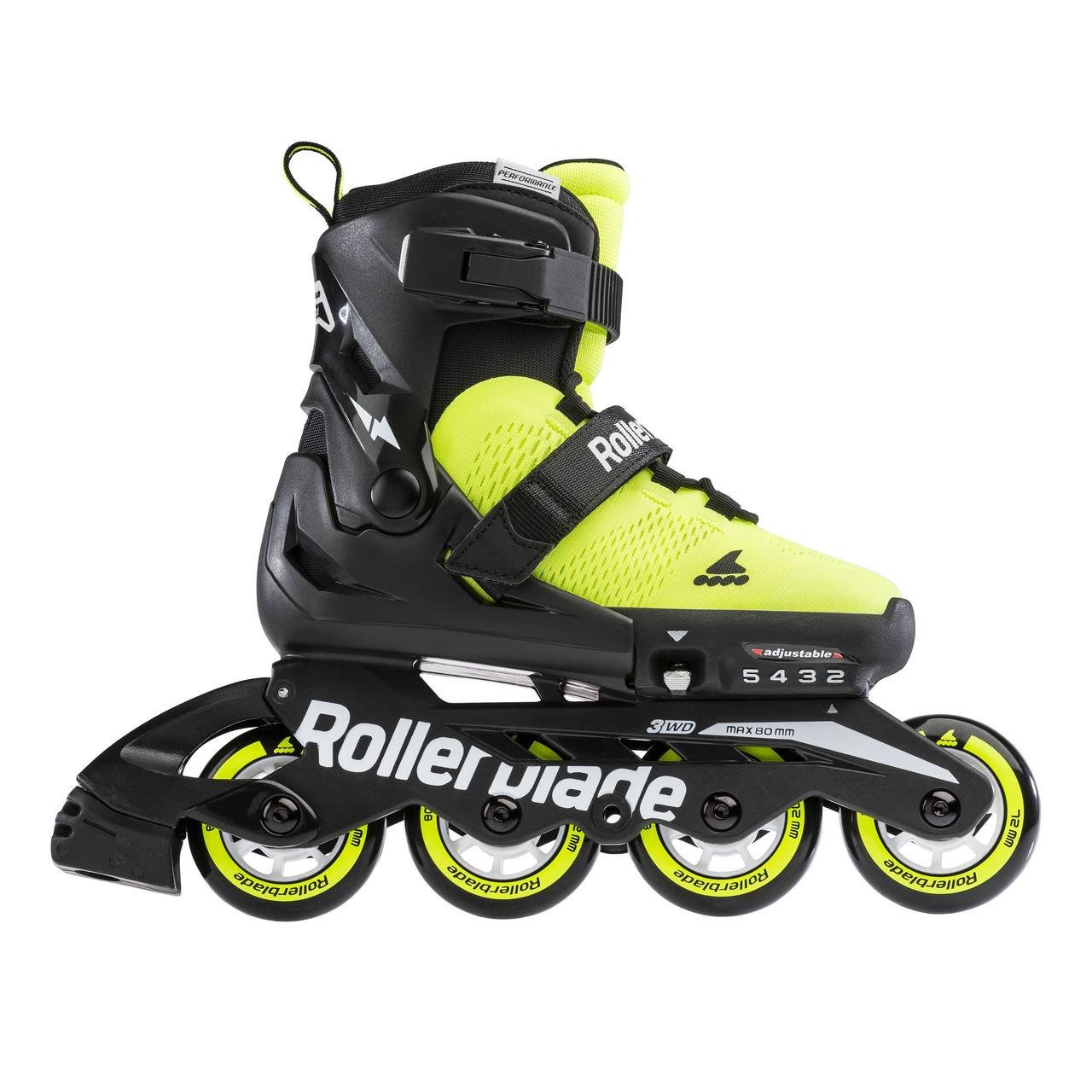 Ролики дитячі Rollerblade Microblade SE 2021 28/32 Чорний/Салатовий - фото 3