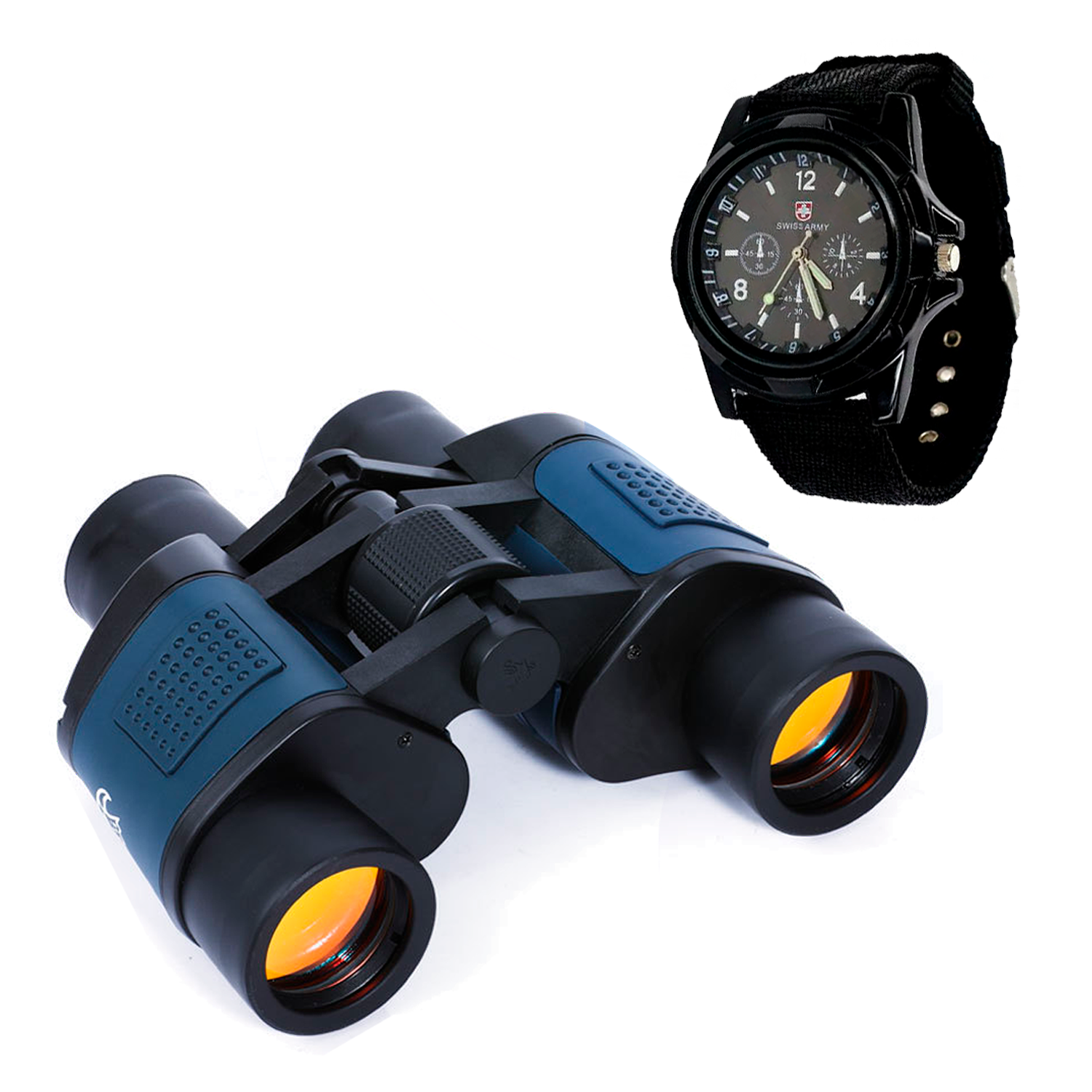 Бинокль Bushnell Night 60х60 60х кратный зум 149/1000 м с чехлом и часы Swiss Army (dbead38f)