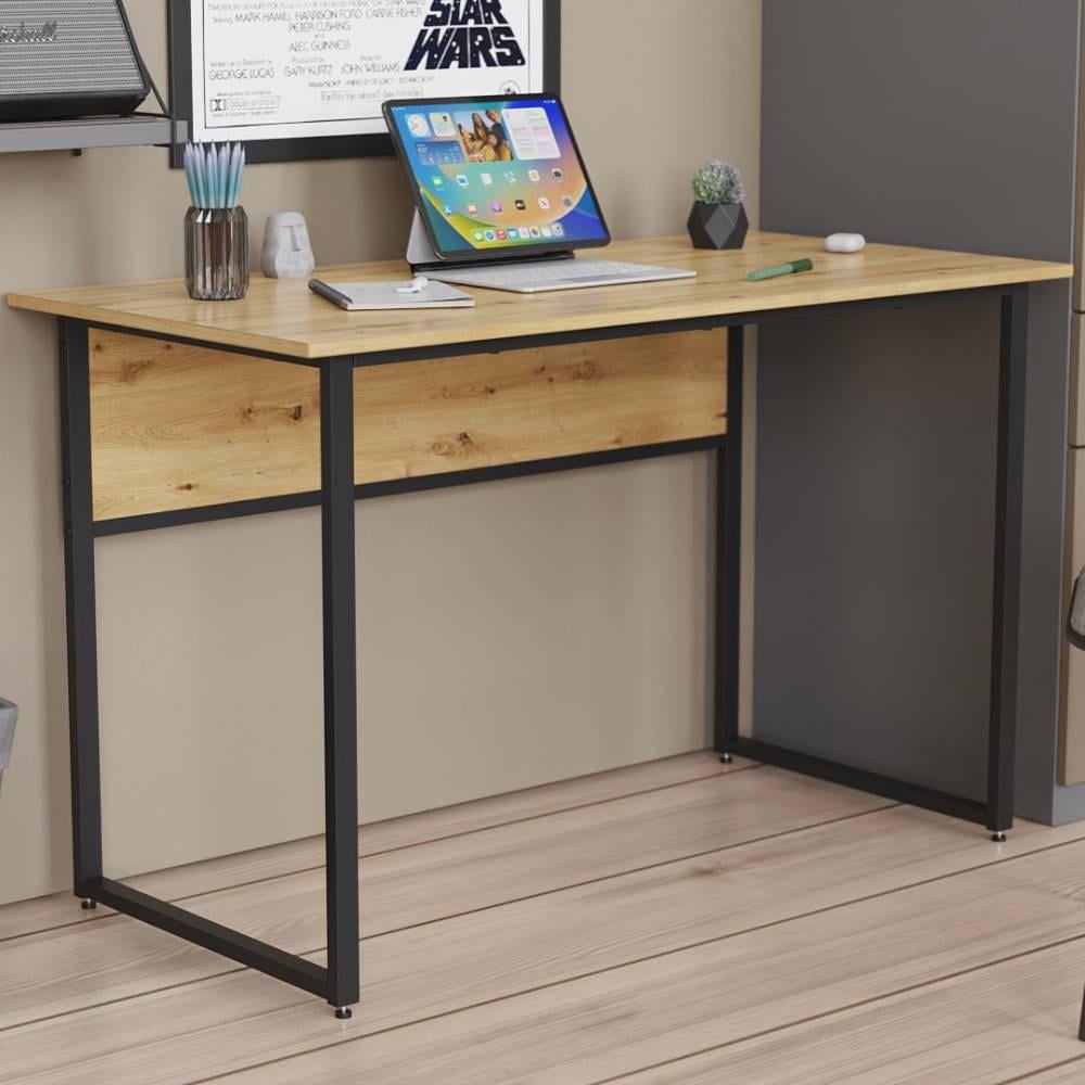Компьютерный стол Ferrum-decor Коди ДСП 32 мм 75x100x70 см Черный/Дуб Сан-Марино (FRD-103769)