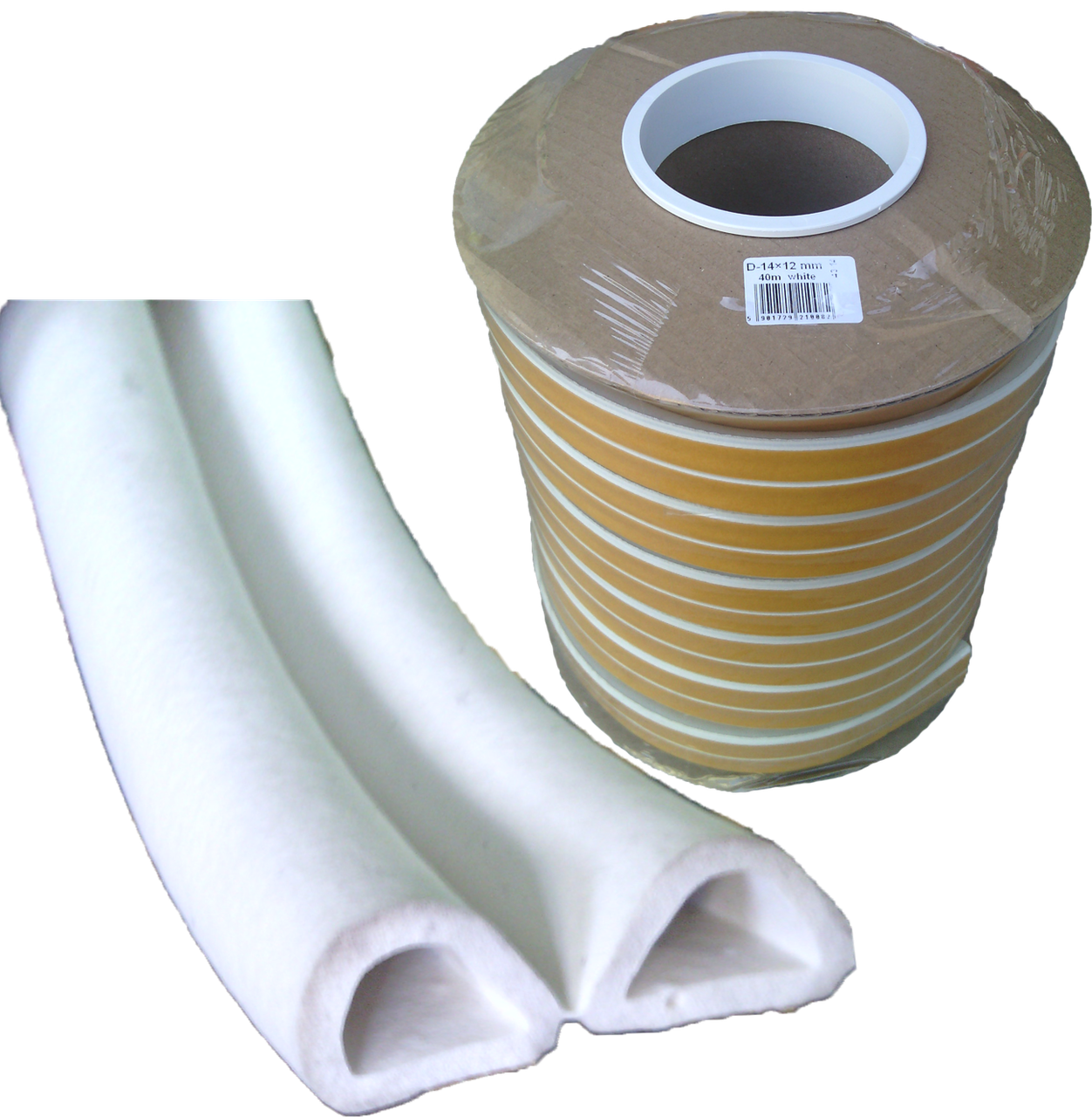 Ущільнювач для вікон та дверей STOMIL D-профіль 14х12 мм Білий - фото 1