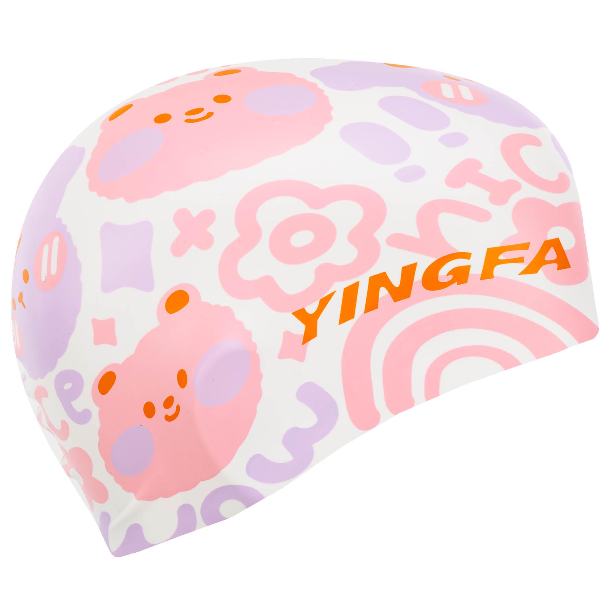 Шапочка для плавания детская YINGFA K0012 силиконовая Бело-розовый (K0012_Белый-розовый) - фото 3 Шапочка для плавания детская YINGFA K0012 силиконовая Бело-розовый (K0012_Белый-розовый) - фото 3
