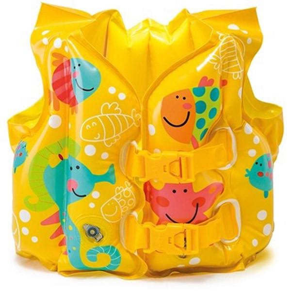 Надувний жилет дитячий Intex Рибки від 3 років Жовтий (28443366)