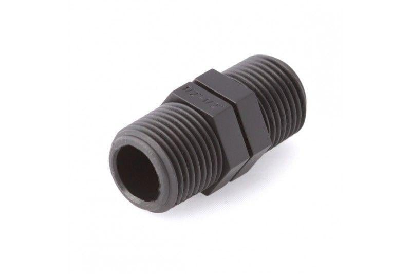 Ниппель PolivOpt 1/2"x1/2" HН Черный (7218)
