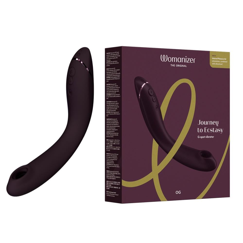 Вибратор для точки G Womanizer OG Aubergine c вакуумной стимуляцией