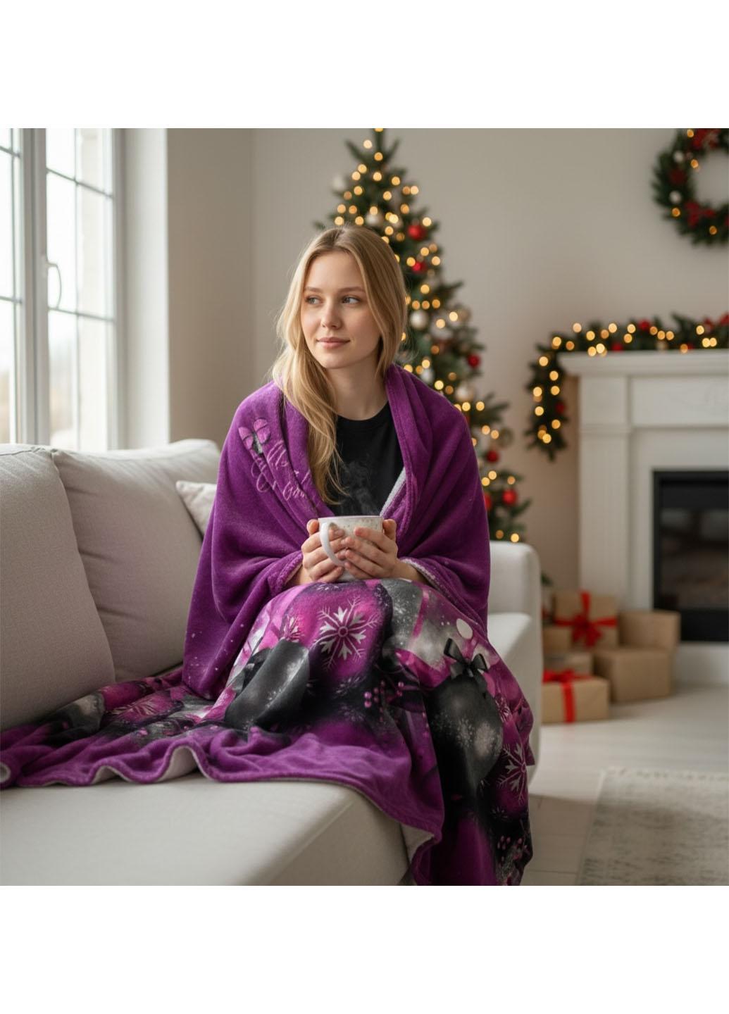 Покрывало новогоднее велюровое 220х200 см - фото 5 Покрывало новогоднее велюровое 220х200 см - фото 5