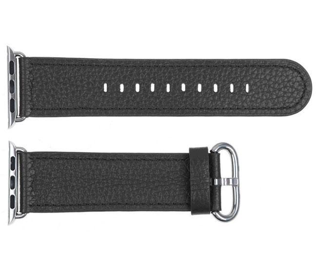 Шкіряний ремінець Primo Bent Buckle для Apple Watch 38 мм/40 мм Black (866641642)