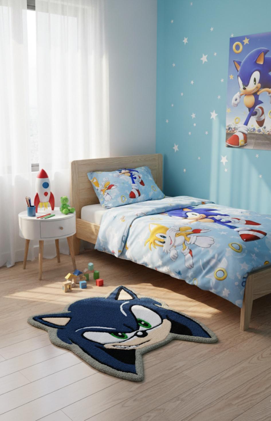 Килим Сонік ручної роботи гіпоалергенний 54х60 см Синій (30070787)