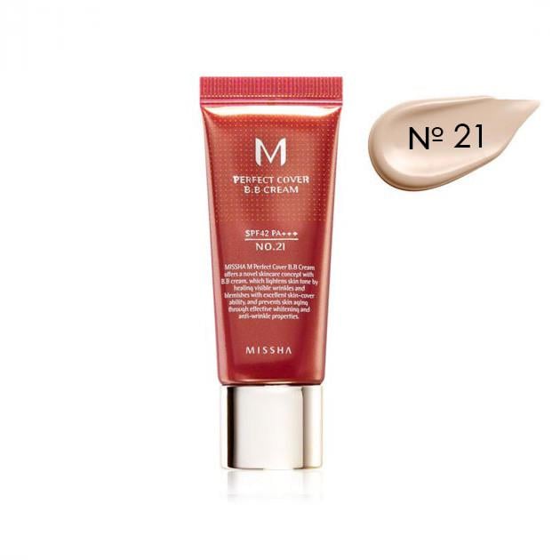 Крем ВВ MISSHA M Perfect Cover BB Cream SPF 42 PA+++ №21 20 мл (2154285781)