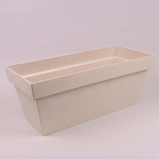 Ящик балконный Prosperplast Cube Case Beton Effect 60 см Крем мраморный (DCUC600E-CY700) - фото 2