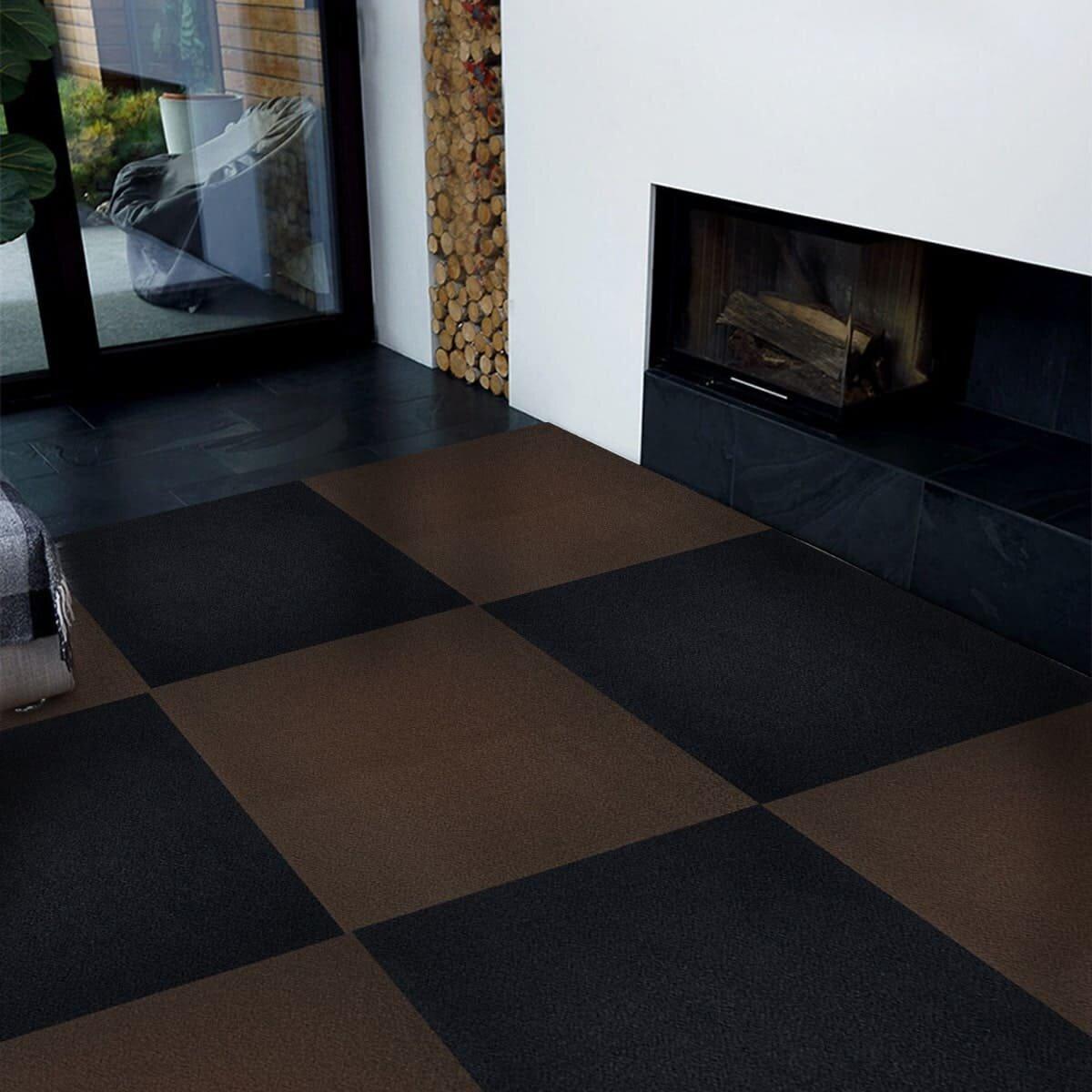 Плитка самоклеюча під ковролін 600х600х4,5 мм Темно-коричневий (SW-00001127) - фото 4 Плитка самоклеюча під ковролін 600х600х4,5 мм Темно-коричневий (SW-00001127) - фото 4