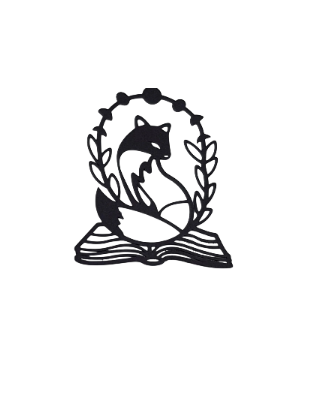 Закладка для книг Лисиця на книзі Чорний (sp6-BM02_fox_black)