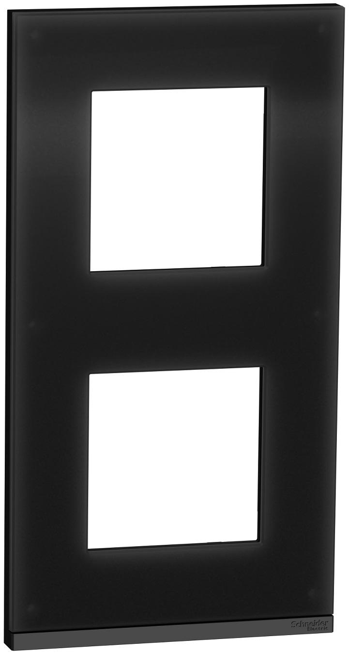 Рамка Schneider Electric 2-постовая вертикальная Unica Pure PC Unica Pure Черный (NU6004V86) Рамка Schneider Electric 2-постовая вертикальная Unica Pure PC Unica Pure Черный (NU6004V86)