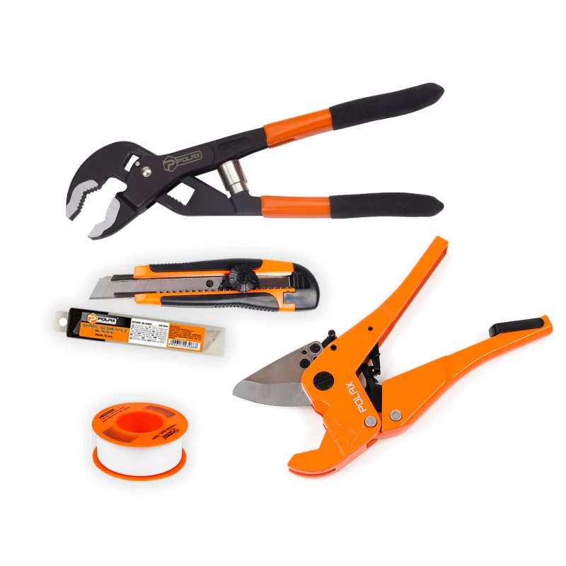 Набор труборез/ключ трубный переставной с рессорой/тефлоновая лента и нож сегментный (335-24)