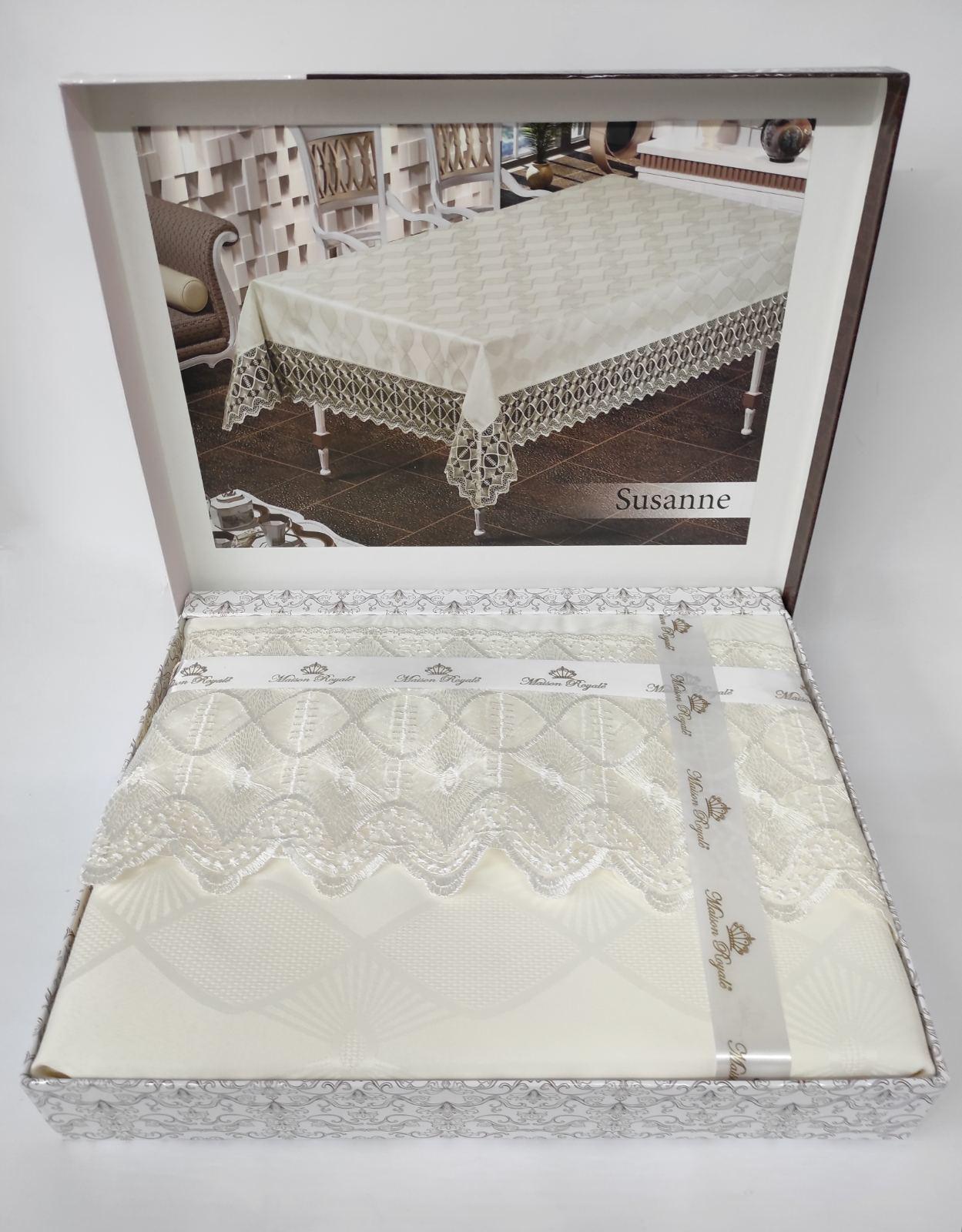 Скатерть Maison Royale 160x200 ovale Susanne Cream (CN8392)