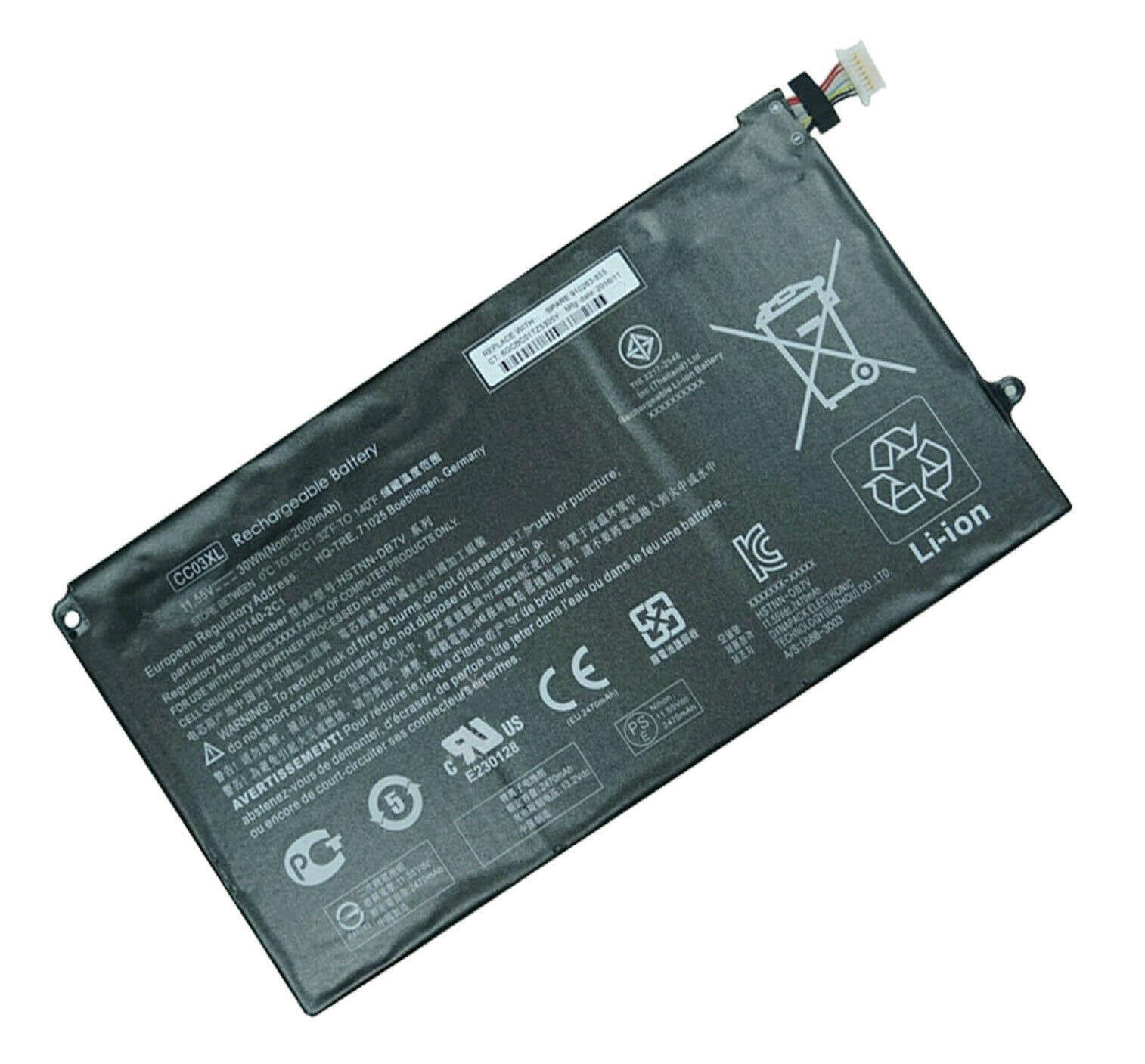 Аккумулятор для ноутбука HP CC03XL HSTNN-DB7 V 11,55 V 2600 mAh (079096) Аккумулятор для ноутбука HP CC03XL HSTNN-DB7 V 11,55 V 2600 mAh (079096)