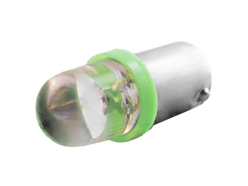 Автомобільна лампа світлодіодна LEDUA BA9S-1pc круглий LED 12V Зелений (93)