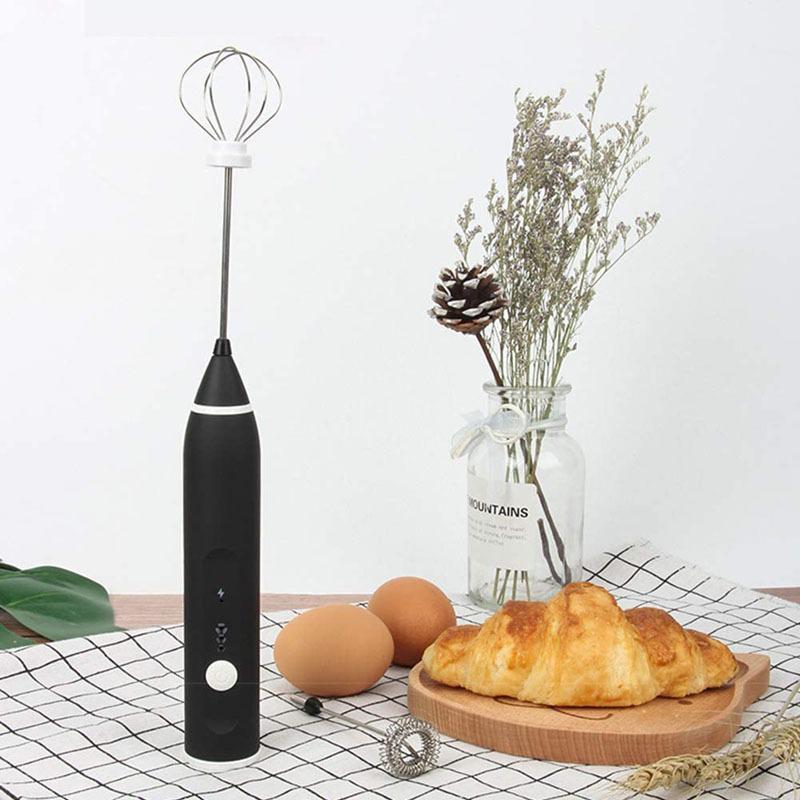 Капучинатор 3в1 Electric Milk Frother AN-69 3 насадки USB - фото 4