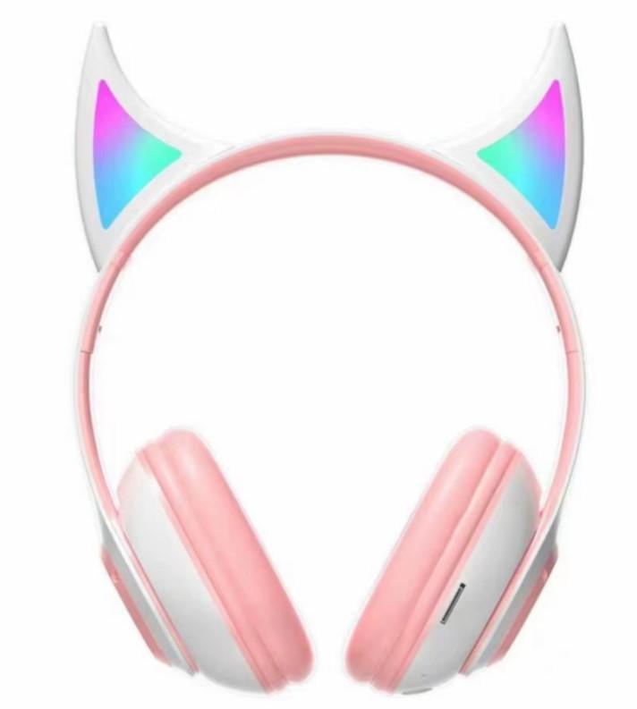 Навушники Bluetooth STN-25 з декоративними вушками і яскравим підсвічуванням Рожевий (2104618665) - фото 9 Навушники Bluetooth STN-25 з декоративними вушками і яскравим підсвічуванням Рожевий (2104618665) - фото 9