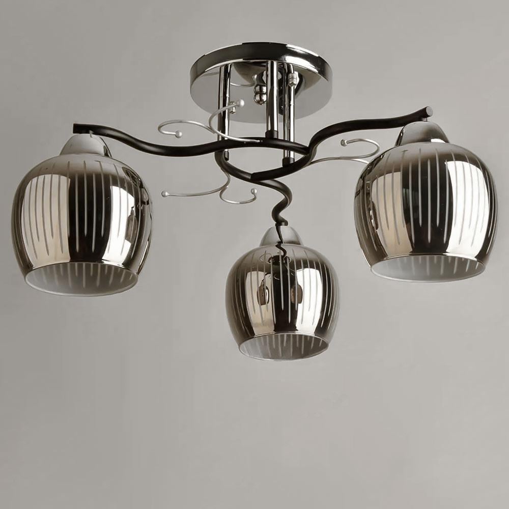 Люстра стельова Light House SH-19578/3B BK+CR 490х490х240 мм Чорний/Хром Люстра стельова Light House SH-19578/3B BK+CR 490х490х240 мм Чорний/Хром