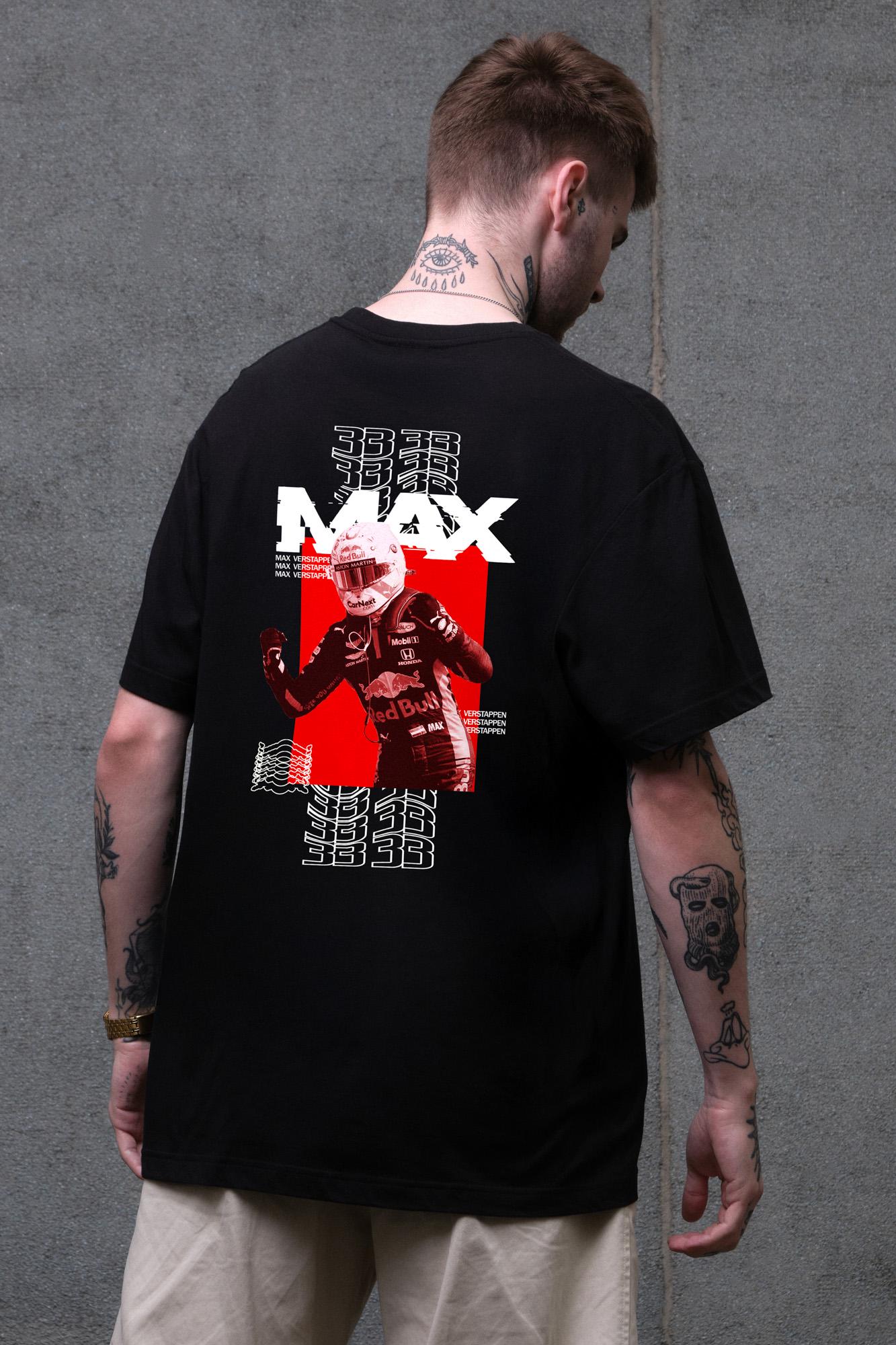 Футболка мужская Without с принтом Max оверсайз L/XL Black (L8049644)