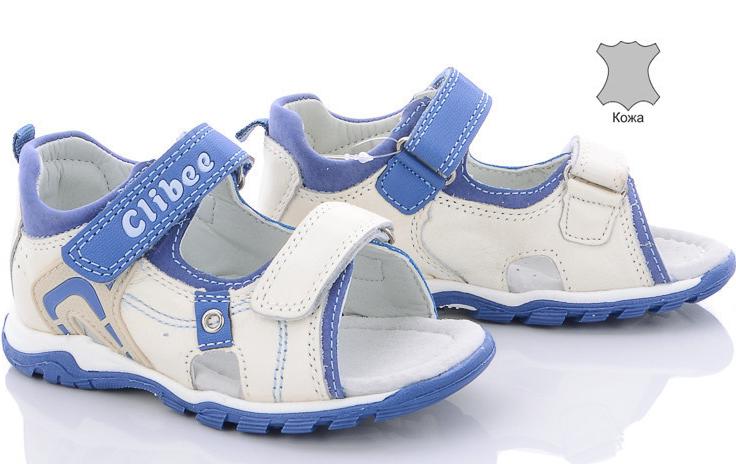 Шкіряні сандалі Clibee NAB6-white р. 28 Бежевий