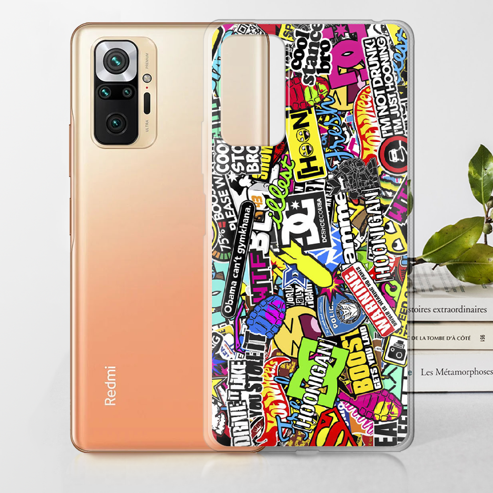 Чохол BoxFace Xiaomi Redmi Note 10 Pro Multicolored Inscriptions Прозорий силікон (42053-up880-42053) - фото 2