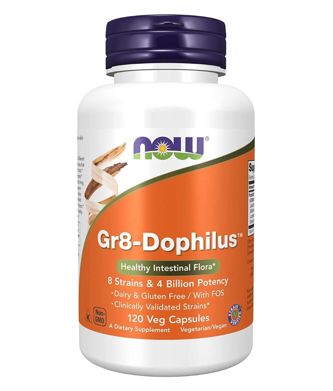 Пробіотик NOW Foods Gr8-Dophilus 8 мільярдів 120 Veg caps