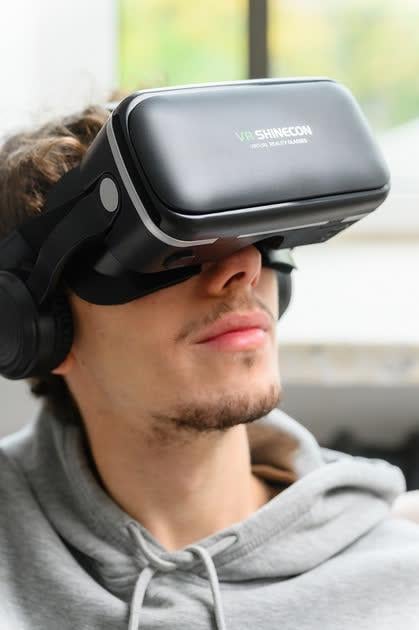 Гарнитура виртуальной реальности Shinecon SC-G04E с наушниками Черный (28364132) - фото 8