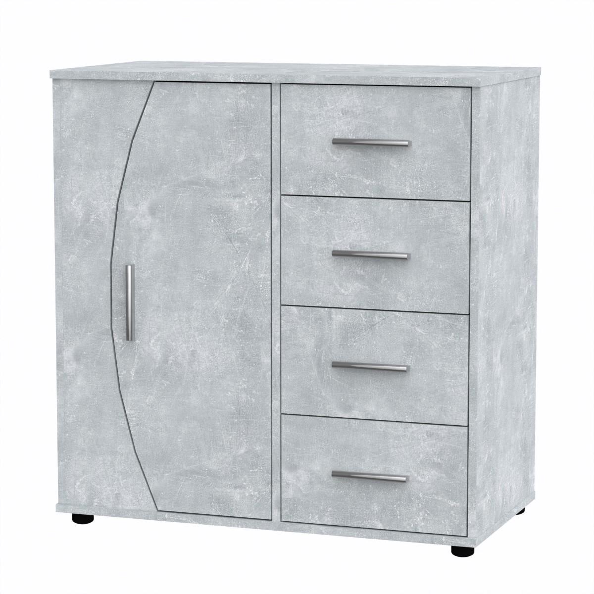 Комод Компаніт 4 1 1 87,7х44,8х91,3 см Бетон (16969)