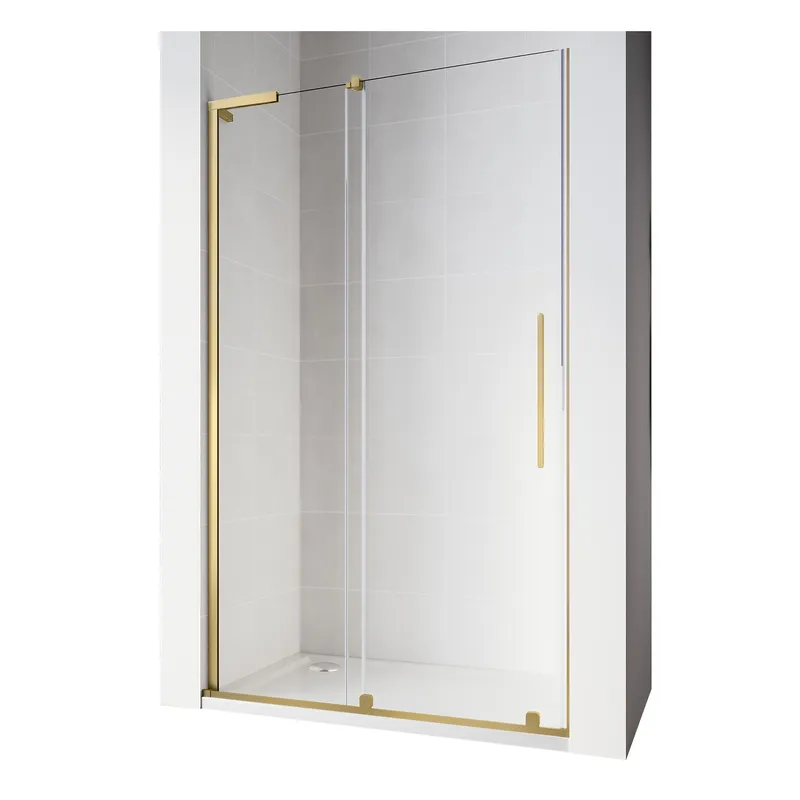 Двері в нішу розсувна KOER SR SD07-120x200-R-TR-12 Walk-In прозоре скло Easy Clean 8 мм Матове золото (KR5774) Двері в нішу розсувна KOER SR SD07-120x200-R-TR-12 Walk-In прозоре скло Easy Clean 8 мм Матове золото (KR5774)