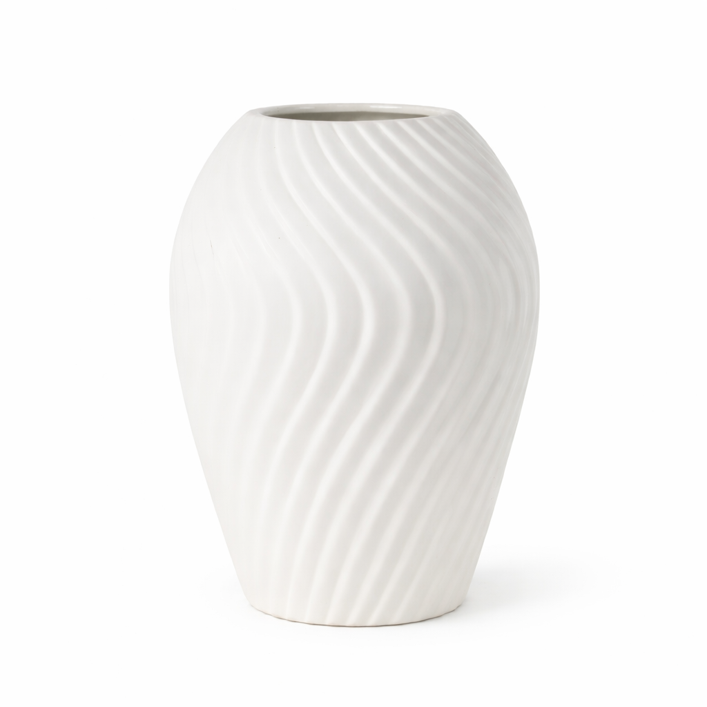 Ваза порцелянова Ardesto Trento 15,5x20 см Білий (AR3824W)