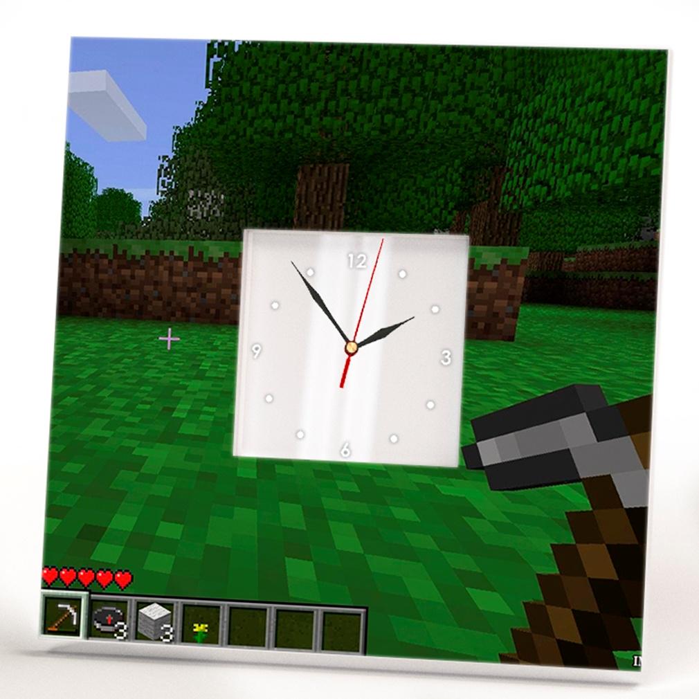 Часы в детскую "Minecraft" 260x260 мм (C03391) Часы в детскую "Minecraft" 260x260 мм (C03391)