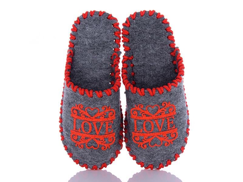 Тапочки фетровые женские VENDS 234 р. 36-37 Серый
