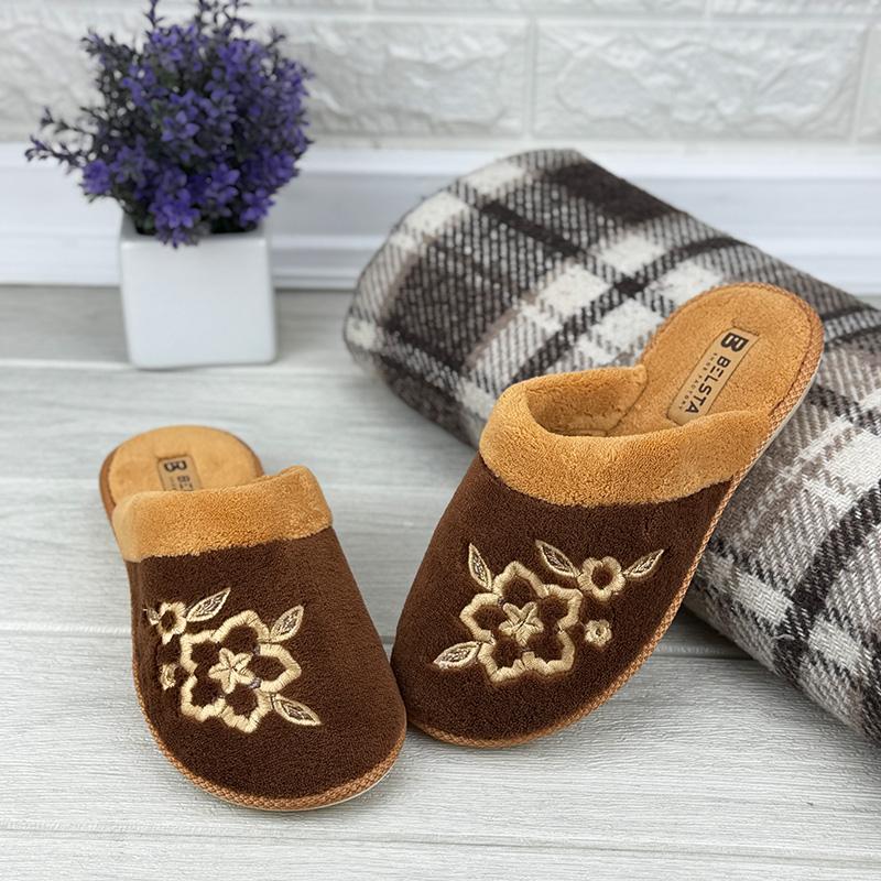 Тапочки кімнатні жіночі Е-00210-2 p. 36 23 см Коричневий (111993519)