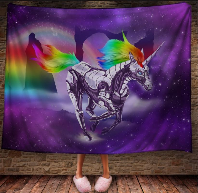 Плед с 3D принтом Единорог в броне 150х200 см (epi_1889) Плед с 3D принтом Единорог в броне 150х200 см (epi_1889)