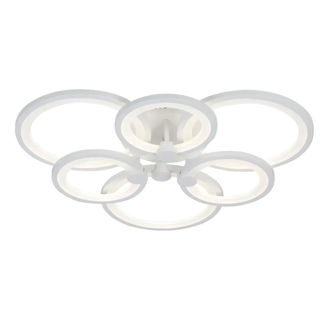 Люстра светодиодная Valeso с металлическим каркасом 144W 3000-6500K Белый (G 2732/3+3 WT 144W)