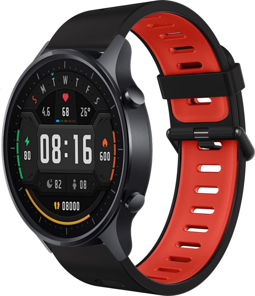Ремешок Traf для Xiaomi Mi Watch Color Black/Red (31495)