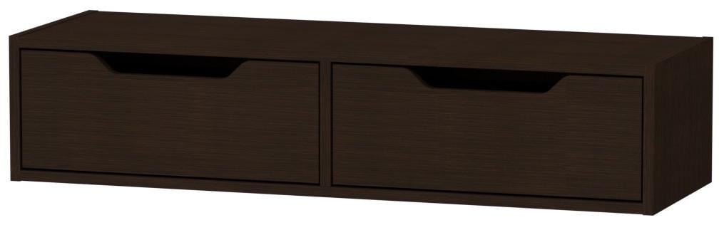 Туалетний столик навісний Компаніт Трюмо-11 з двома висувними ящиками Венге темний (10949025)