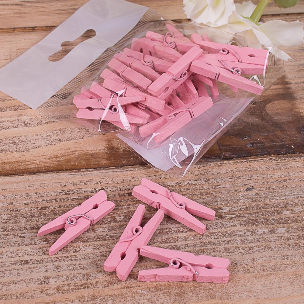 Прищепки 3 см 24 шт. Розовый (2571-2)